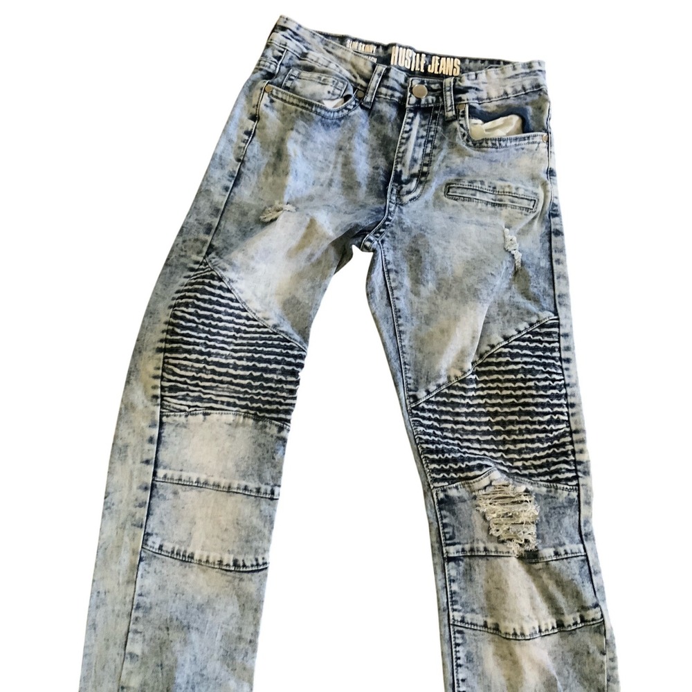 HUSTLE JEANS Men's 30 Slim Skinny Super Stretch - Picture 3 of 10